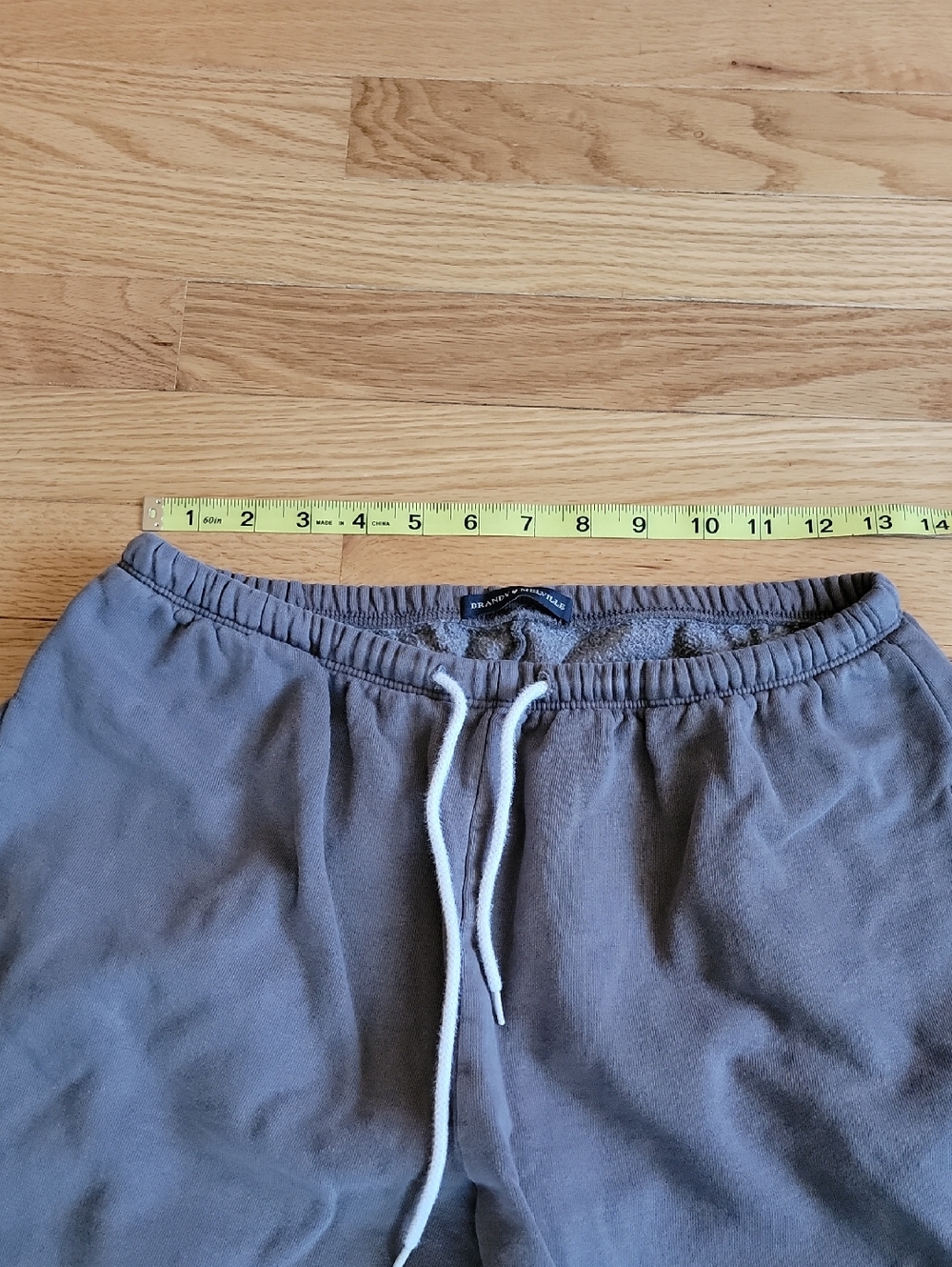 Brandy Melville gray track pants with white drawstring